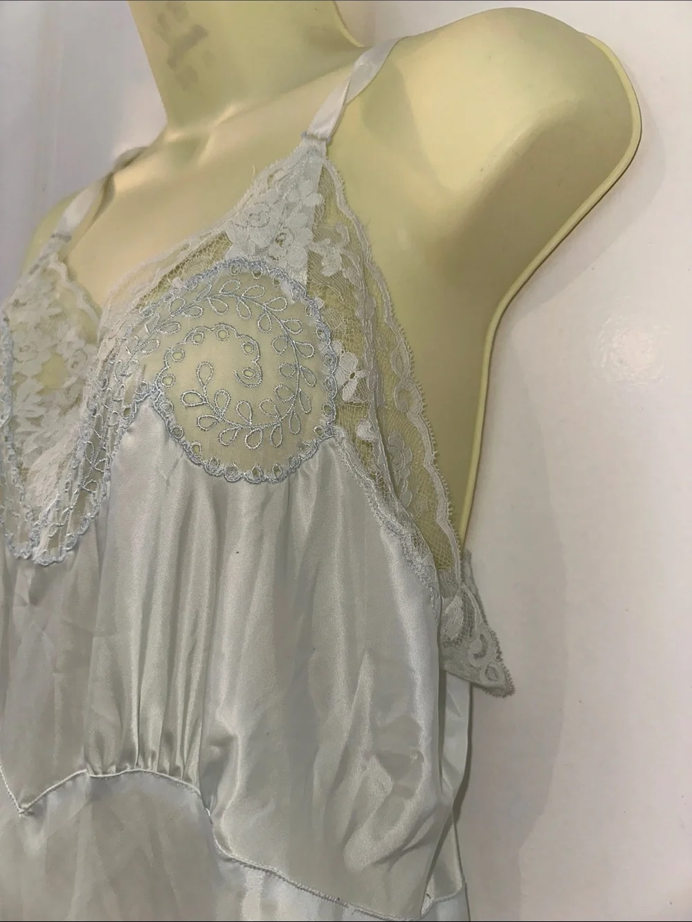 Vintage 60s Lady Lynne light mint‎ green full nylon slip - Picture 4 of 6